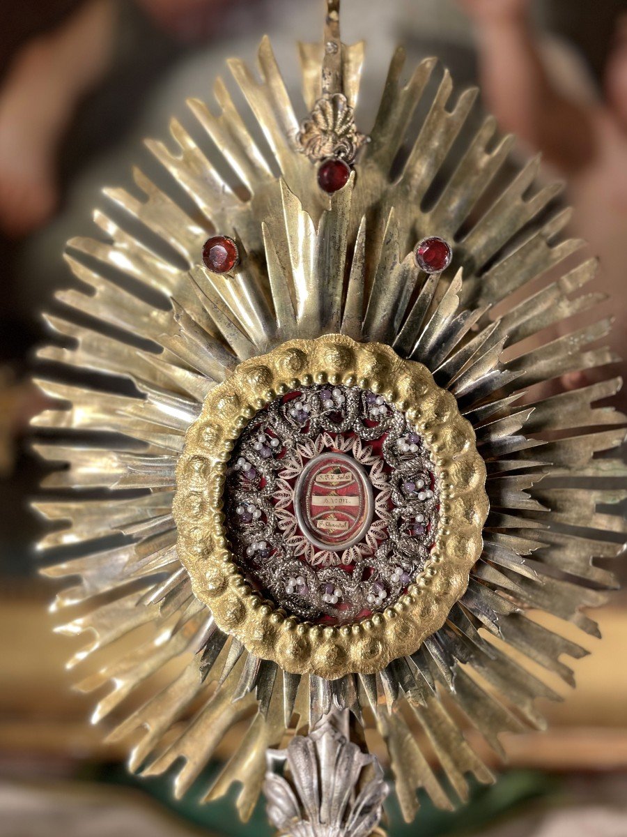Original Monstrance With Relics – 18th Century-photo-2