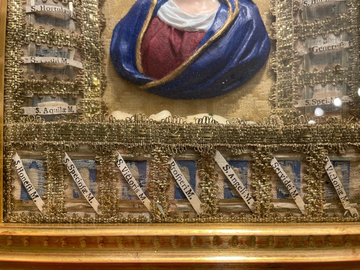 Reliquaire De la Vierge à L’enfant Aux 28 Martyrs - XVIIIe-photo-3