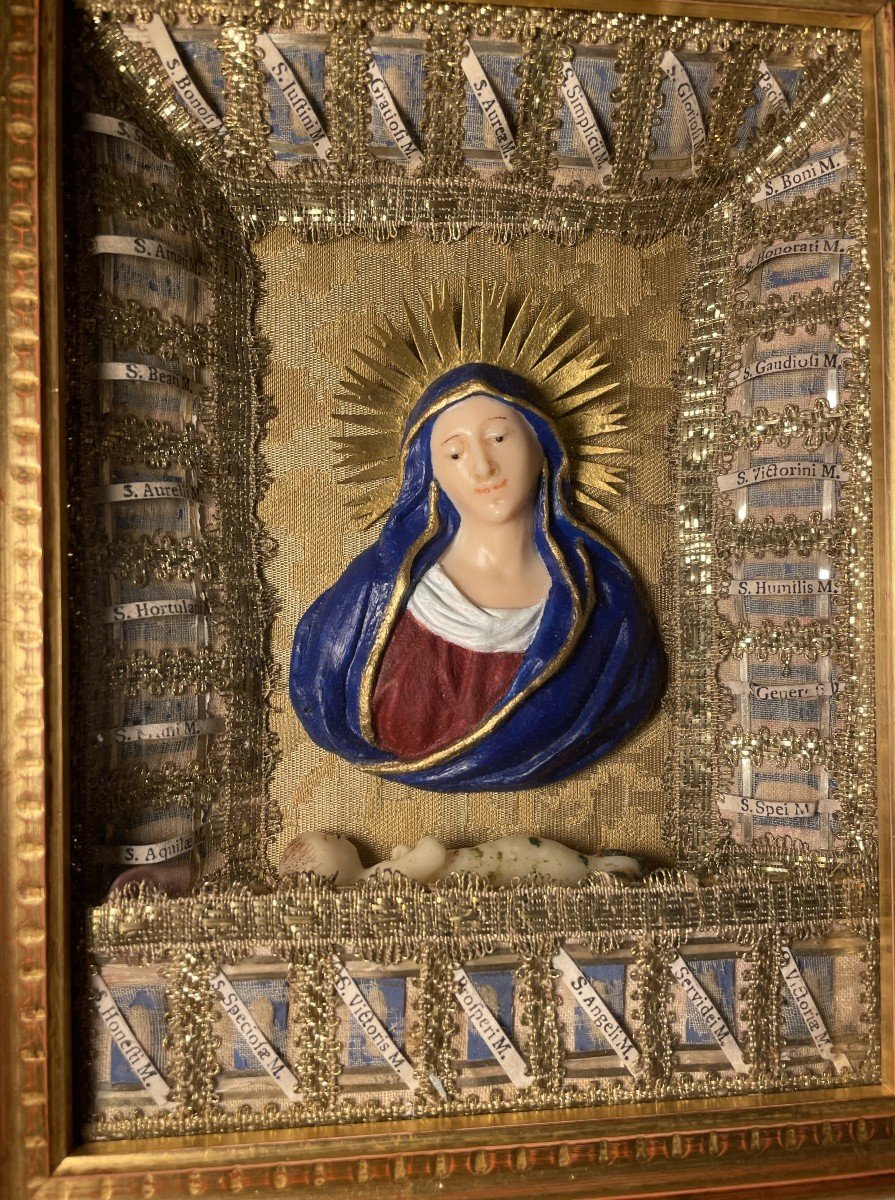 Reliquaire De la Vierge à L’enfant Aux 28 Martyrs - XVIIIe-photo-4