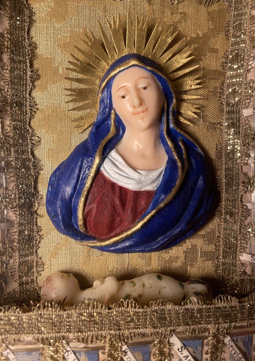 Reliquaire De la Vierge à L’enfant Aux 28 Martyrs - XVIIIe-photo-3