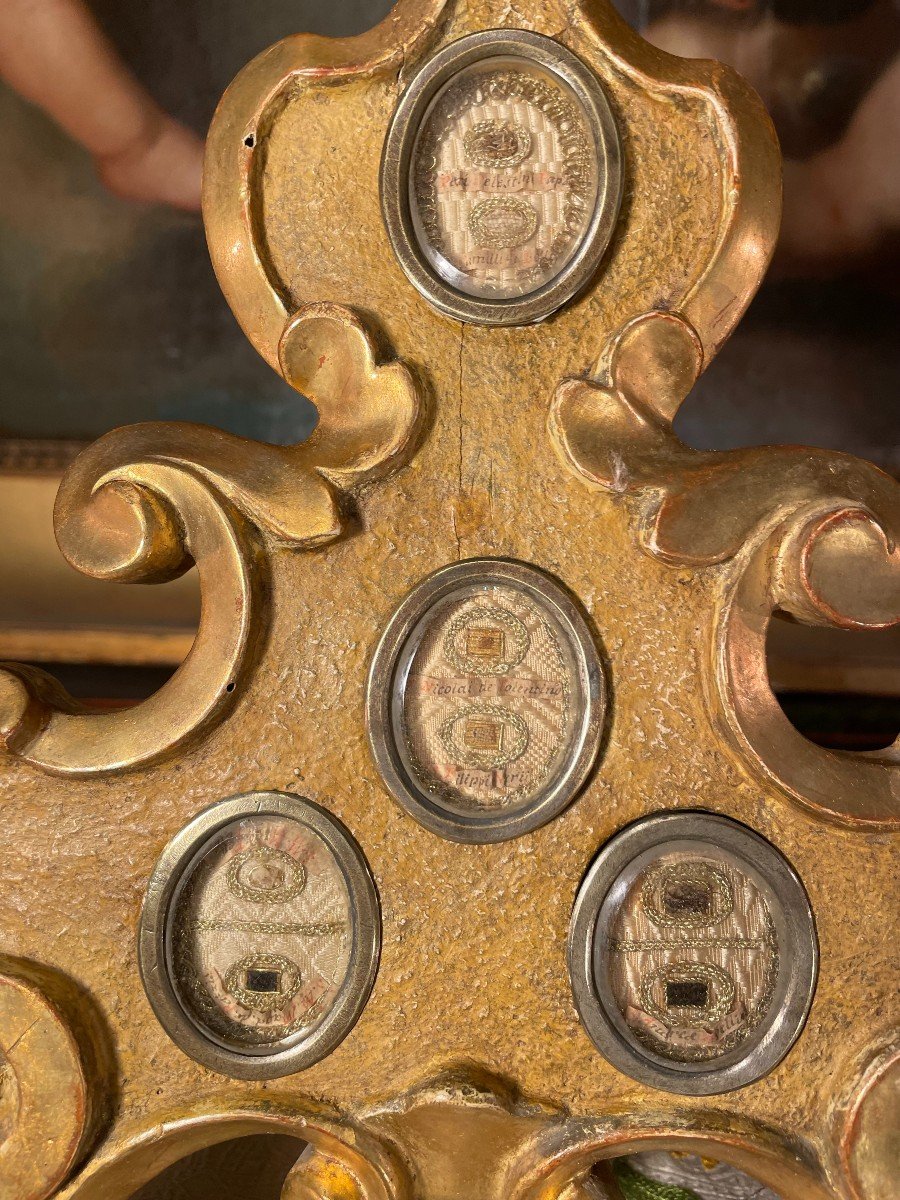 Pair Of Monstrance-reliquaries With 22 Capsules - 18th Century-photo-5