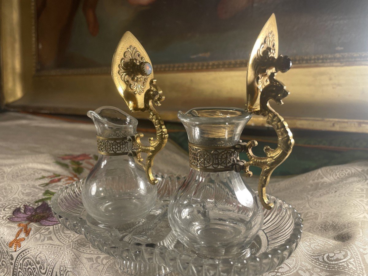 Church Cruets And Their Tray – 19th Century-photo-4