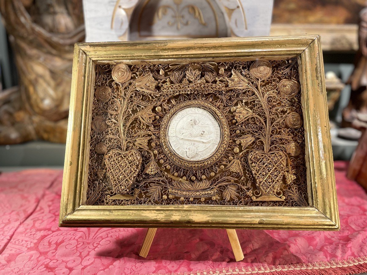Agnus Dei Devotional Work With The Arms Of Clement XIII - 18th Century-photo-3
