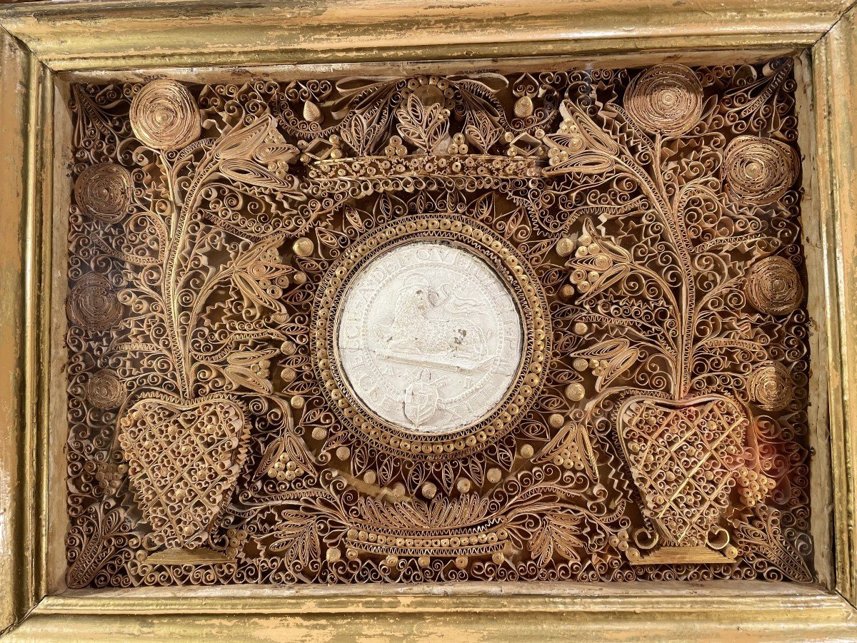 Agnus Dei Devotional Work With The Arms Of Clement XIII - 18th Century-photo-4