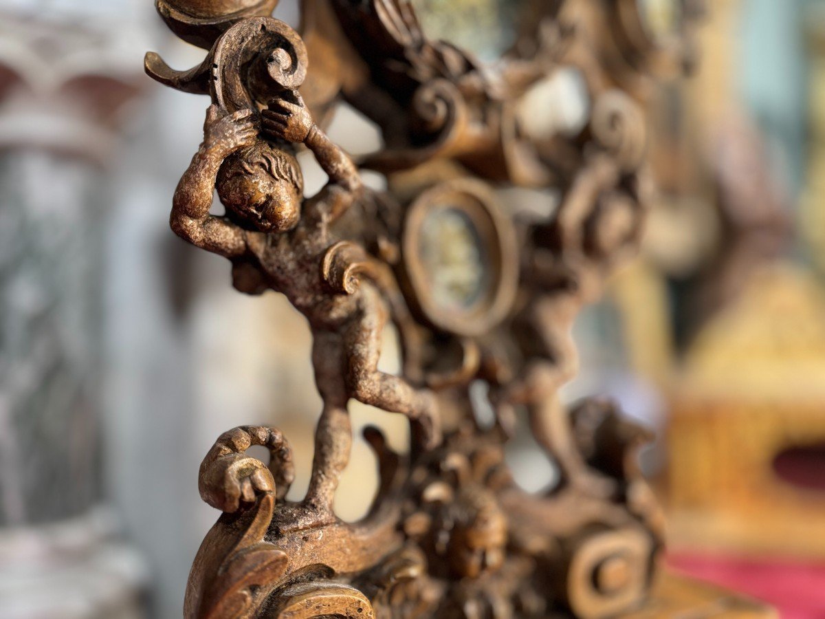 Reliquary Of Saint Alexander Decorated With Cherubs - 18th Century -photo-4
