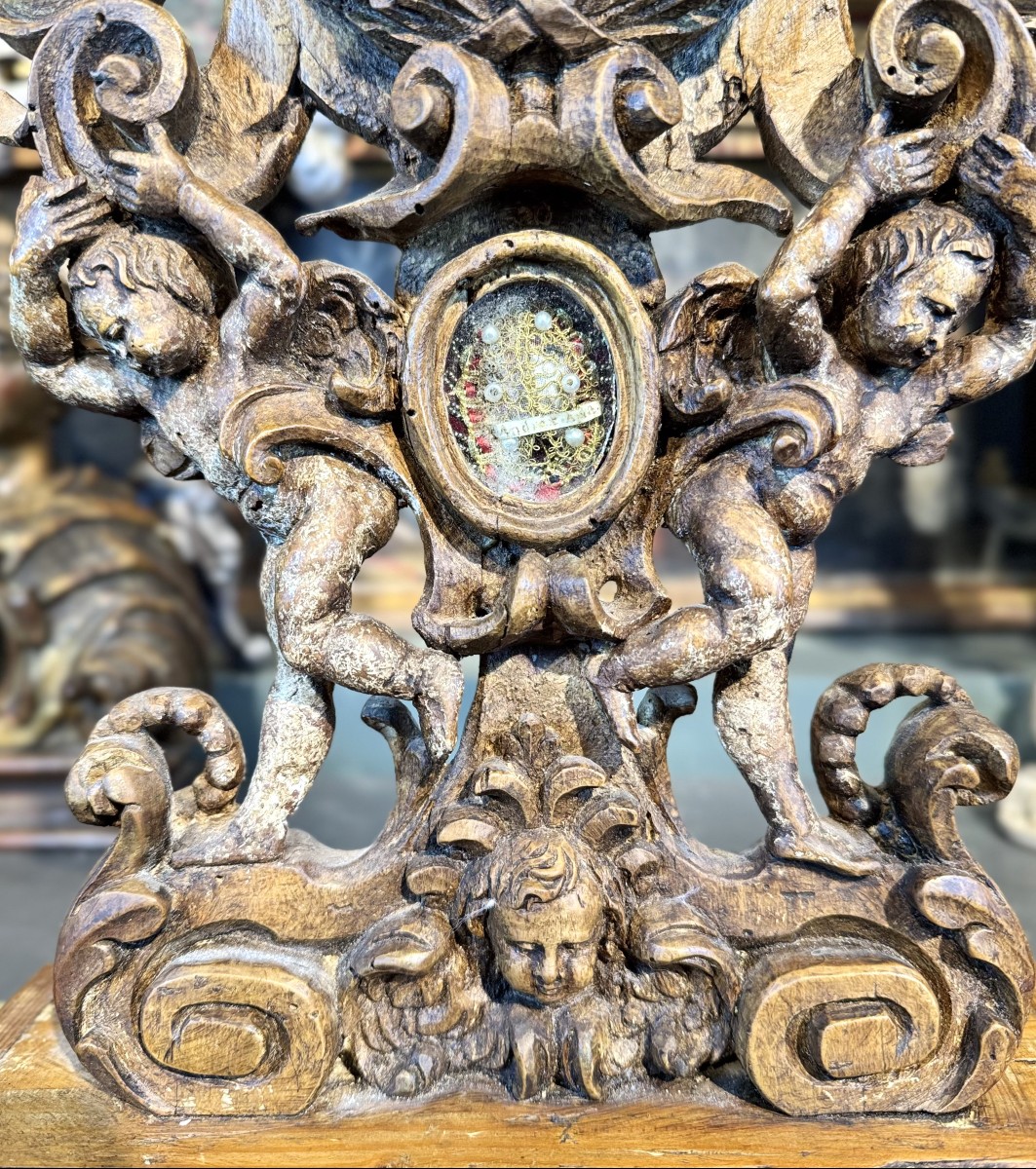 Reliquaire De Saint Alexandre à Décor D’angelots - XVIIIe -photo-2