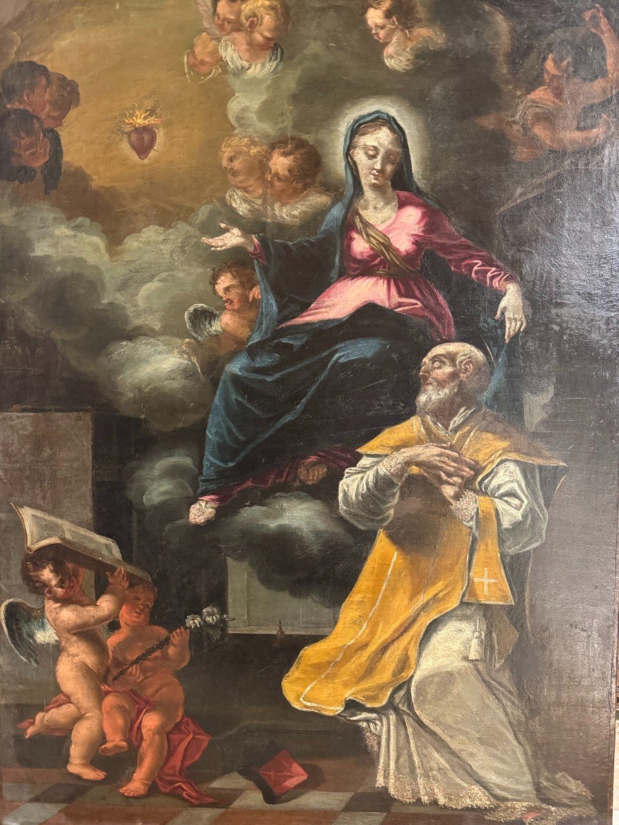 The Vision Of Saint Philip Neri - Circa 1700-photo-4
