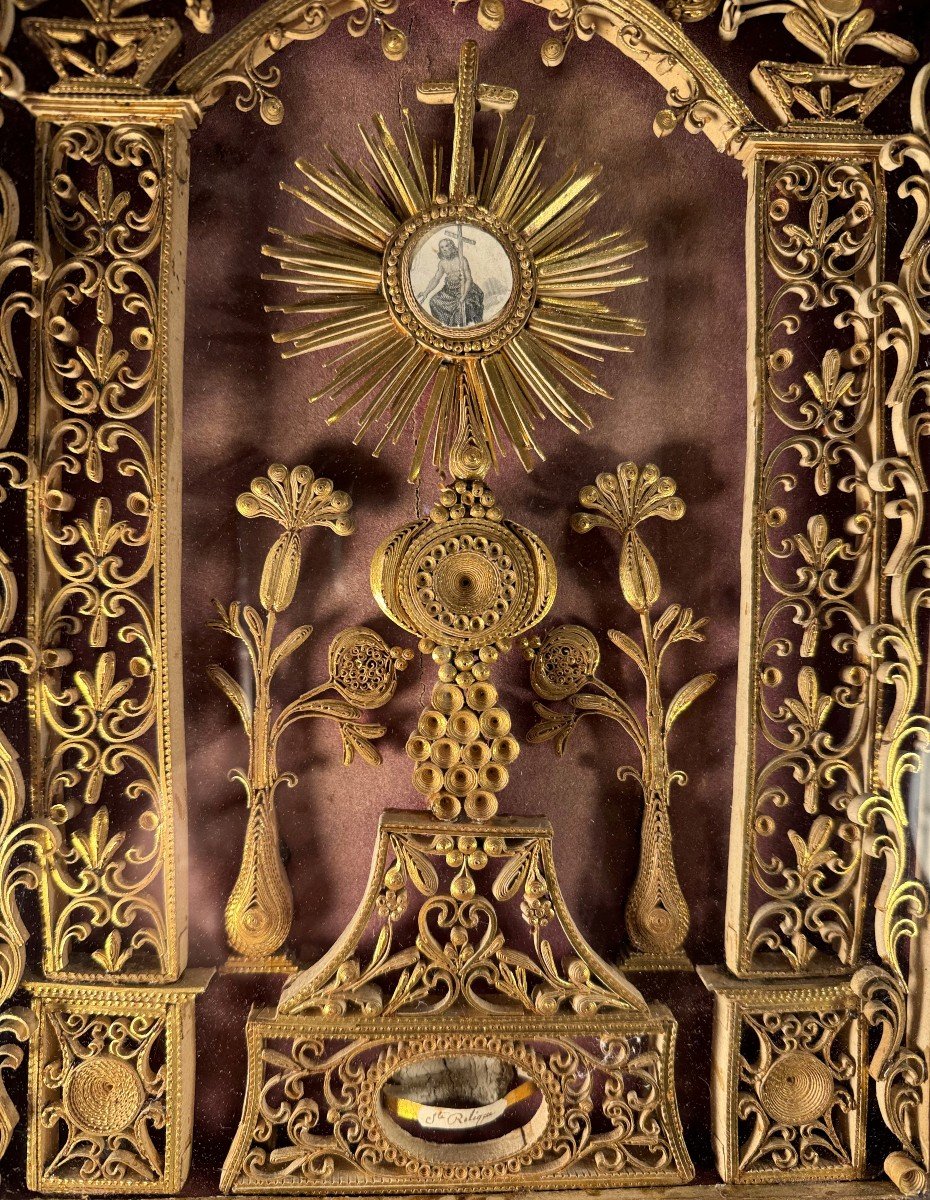 Paperolles Reliquary Of The Ursulines - 18th Century-photo-2