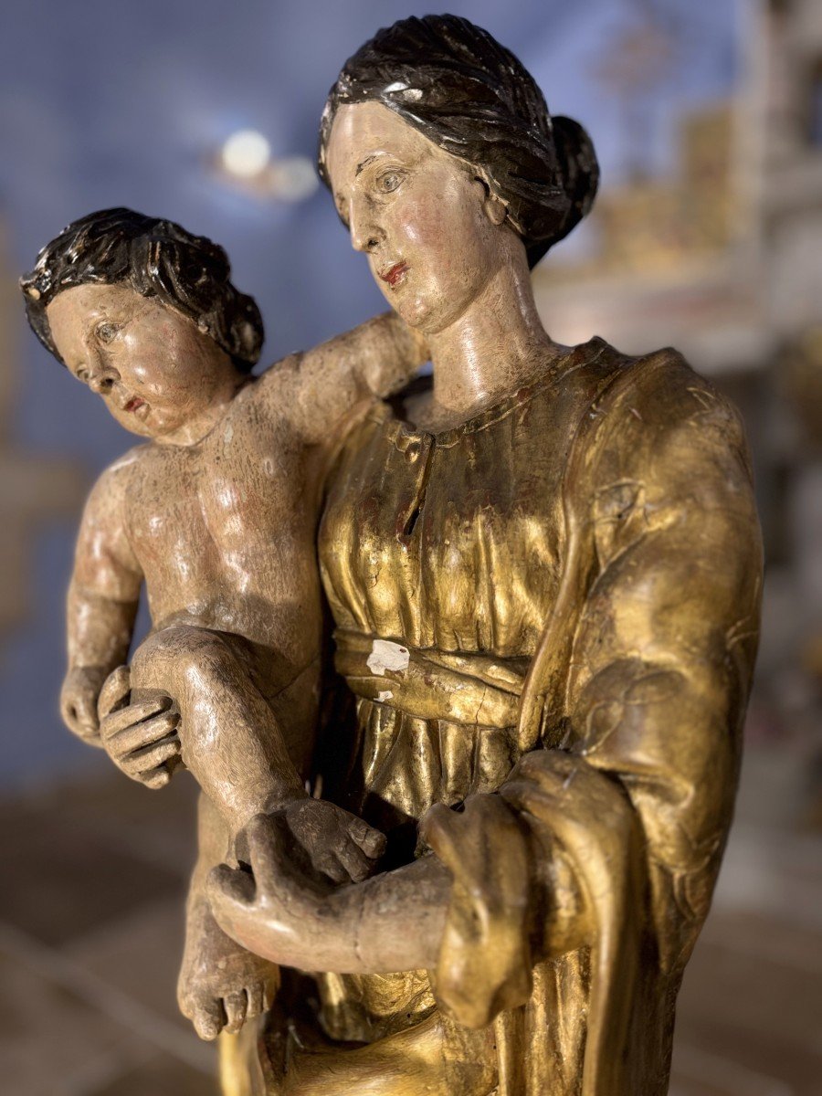 Virgin And Child - French School From The 18th Century.-photo-1