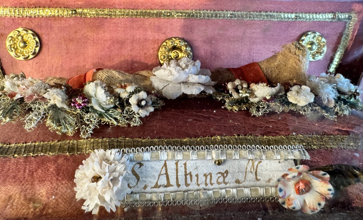 Chasse reliquaire De Sainte Albinae - XVIIIe-photo-4