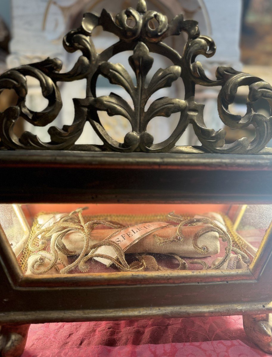 Hunting Reliquary Of Saint Felix, Martyr - 18th Century-photo-3