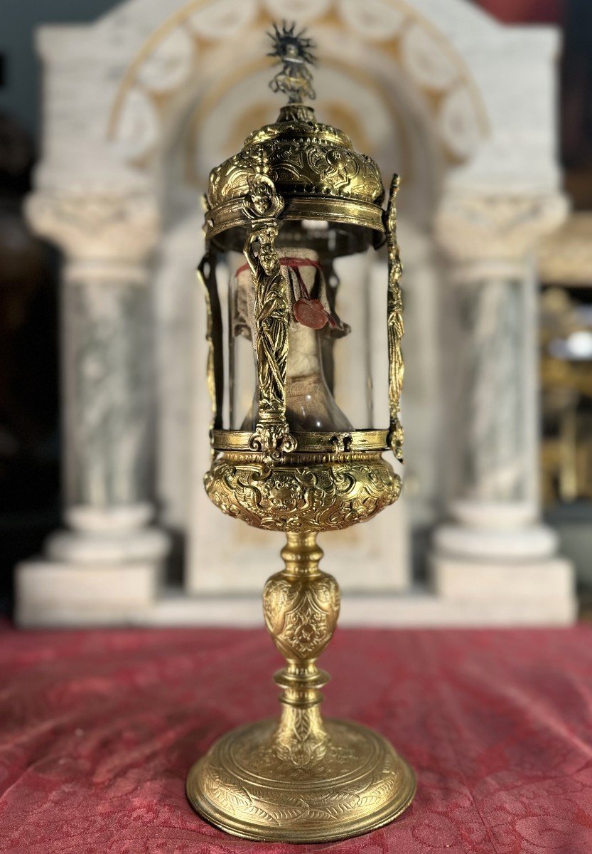 Monstrance Reliquaire De Saint Amantia – Circa 1700-photo-2