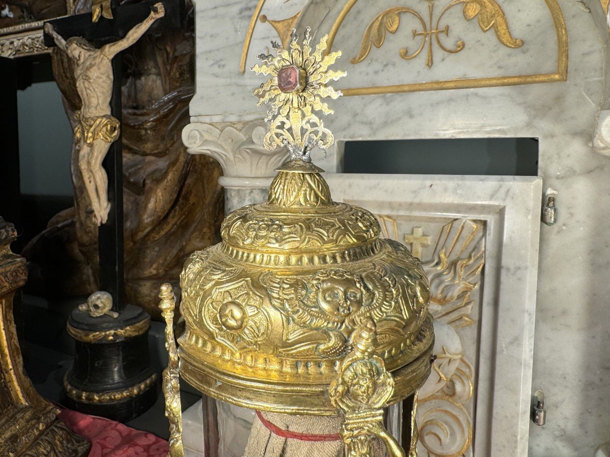 Monstrance Reliquaire De Saint Amantia – Circa 1700-photo-4