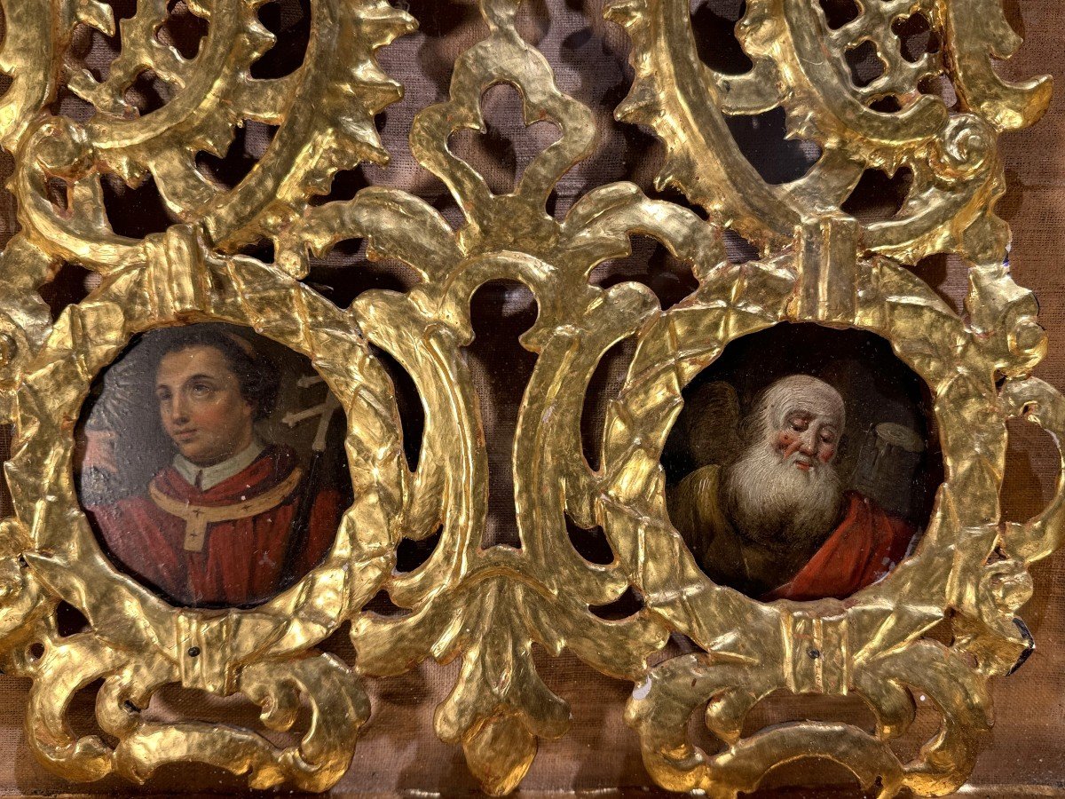 Large Reliquary Altarpiece And Its Predella – Circa 1675-photo-4
