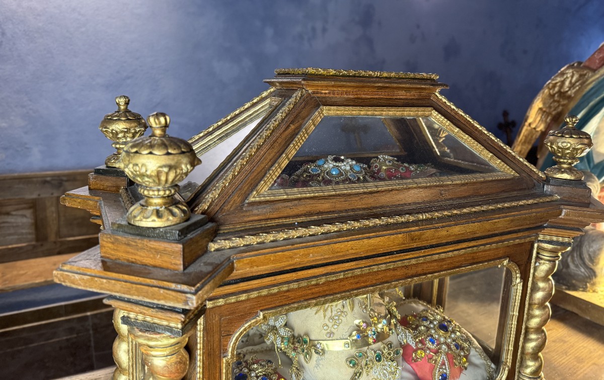 Remarquable Chasse  Reliquaire De La Compagnie Sainte Ursule – XIXe-photo-7