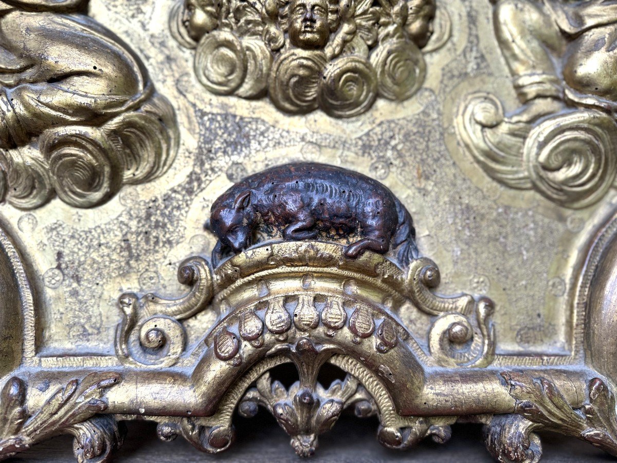 Holy Trinity In Gilded And Carved Wood – 18th Century-photo-3