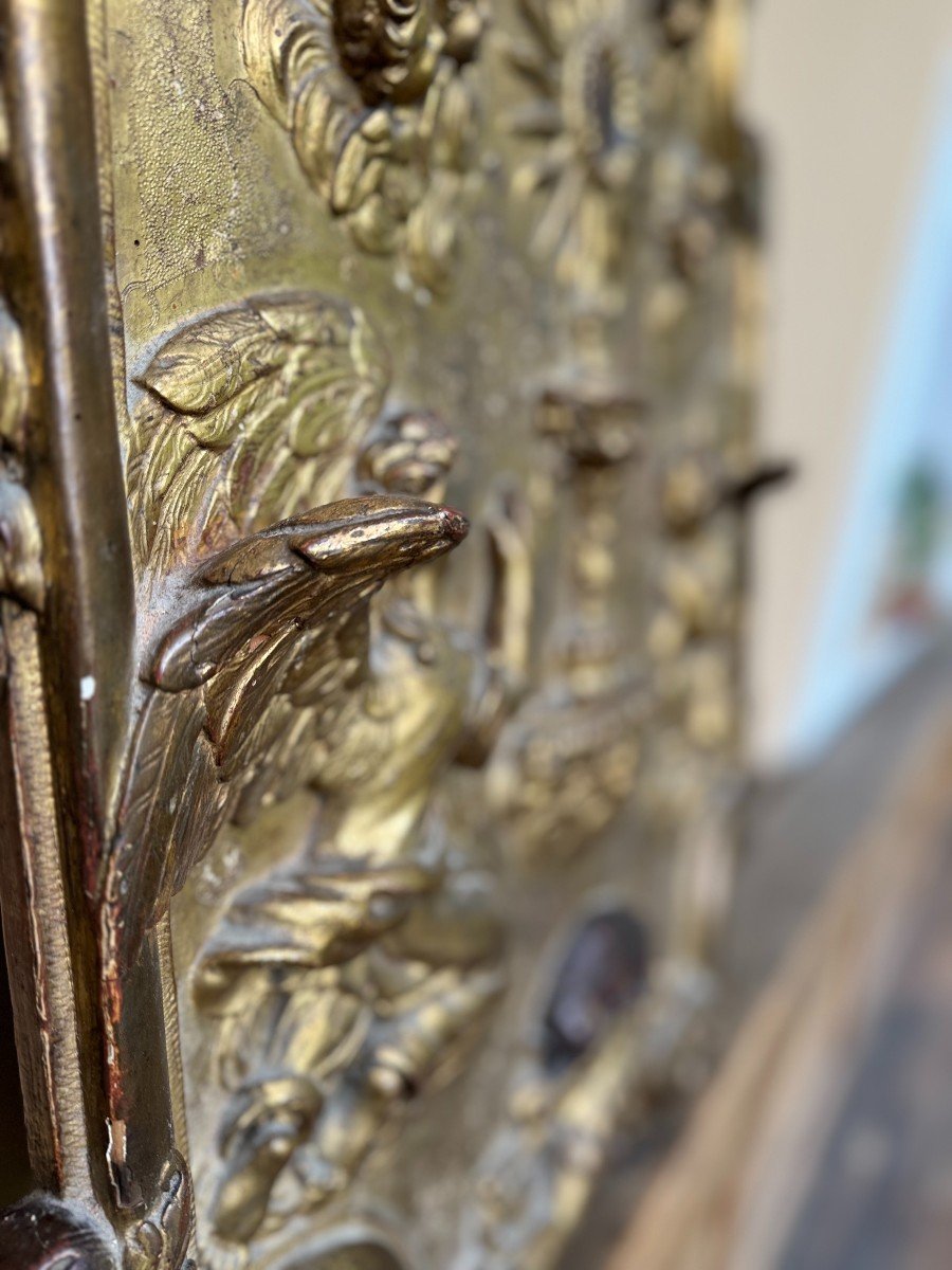 Holy Trinity In Gilded And Carved Wood – 18th Century-photo-1