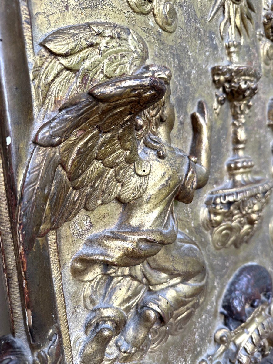 Holy Trinity In Gilded And Carved Wood – 18th Century-photo-2