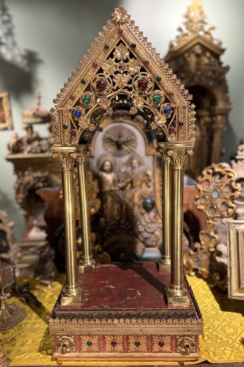 Important Neo-gothic Ciborium – Circa 1900-photo-2