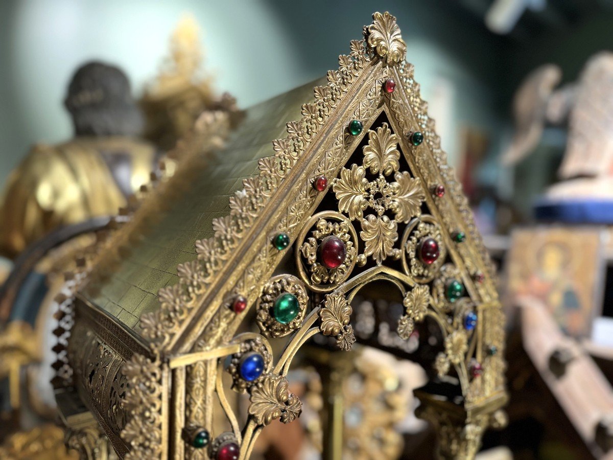Important Neo-gothic Ciborium – Circa 1900-photo-3