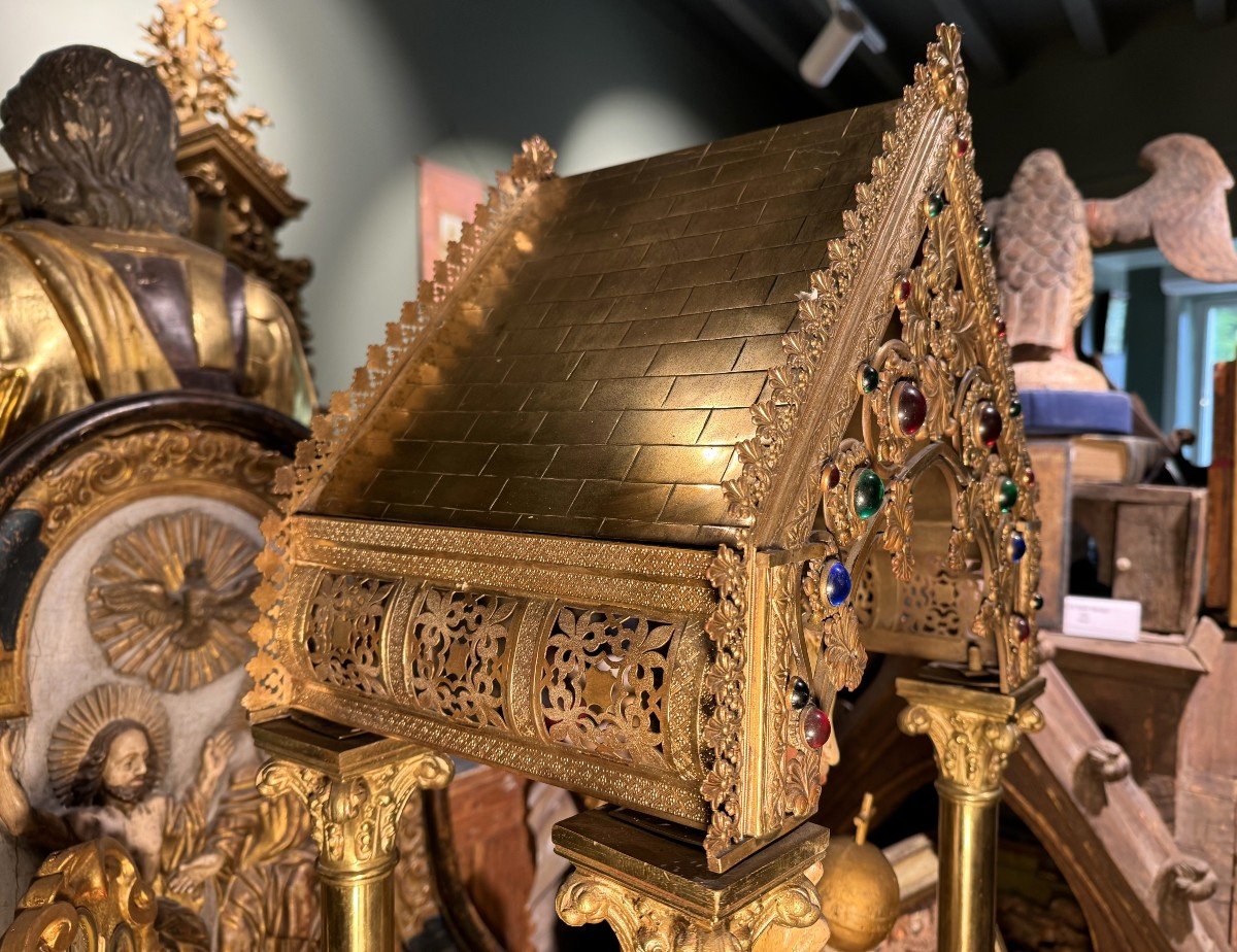 Important Neo-gothic Ciborium – Circa 1900-photo-2