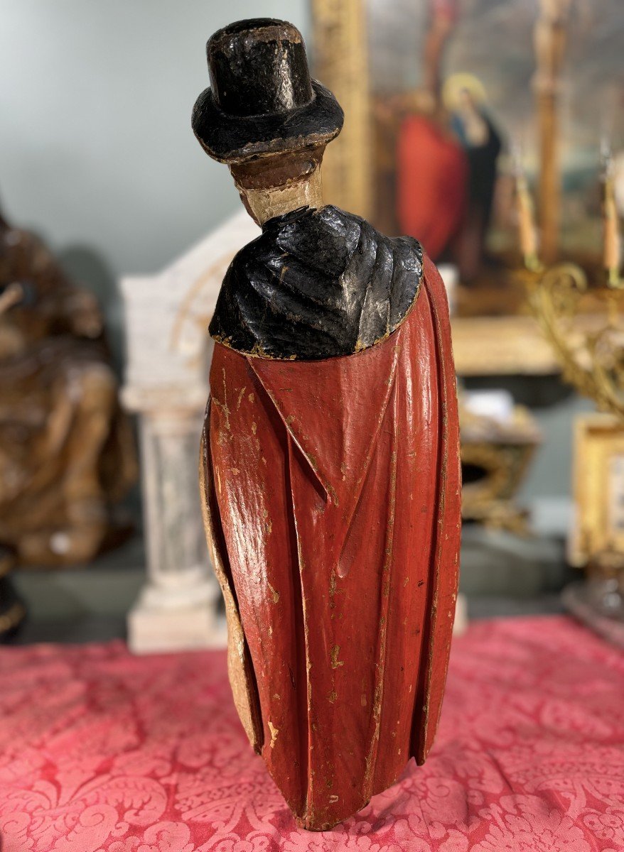 Saint Roch In Carved Wood - 16th Century-photo-3