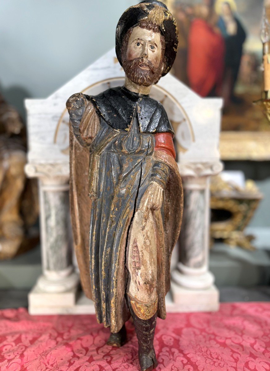 Saint Roch In Carved Wood - 16th Century