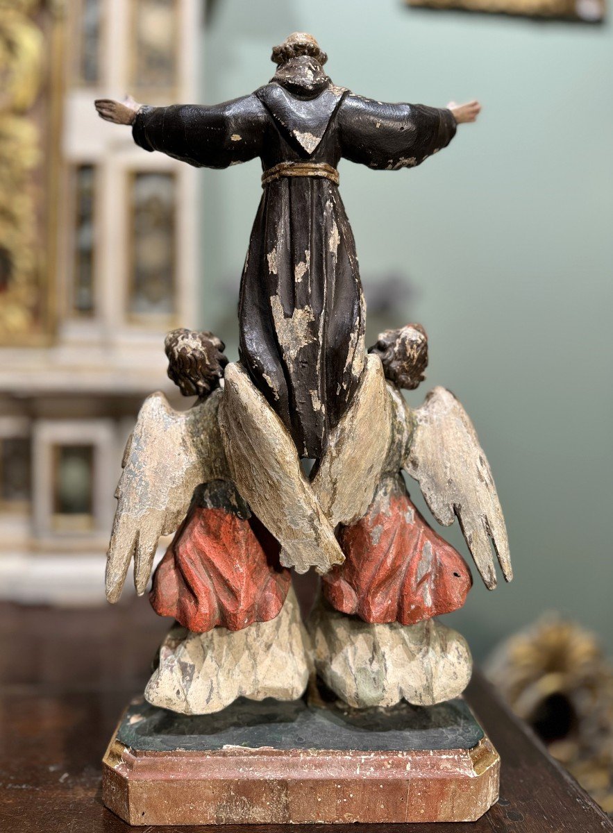 Statue Reliquaire De Saint François d'Assise - XVIIe-photo-6