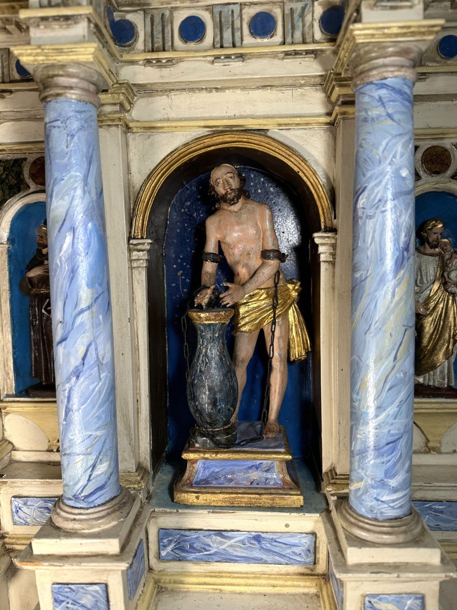Retable Miniature – Christ Aux Outrages - XVIIIe-photo-3
