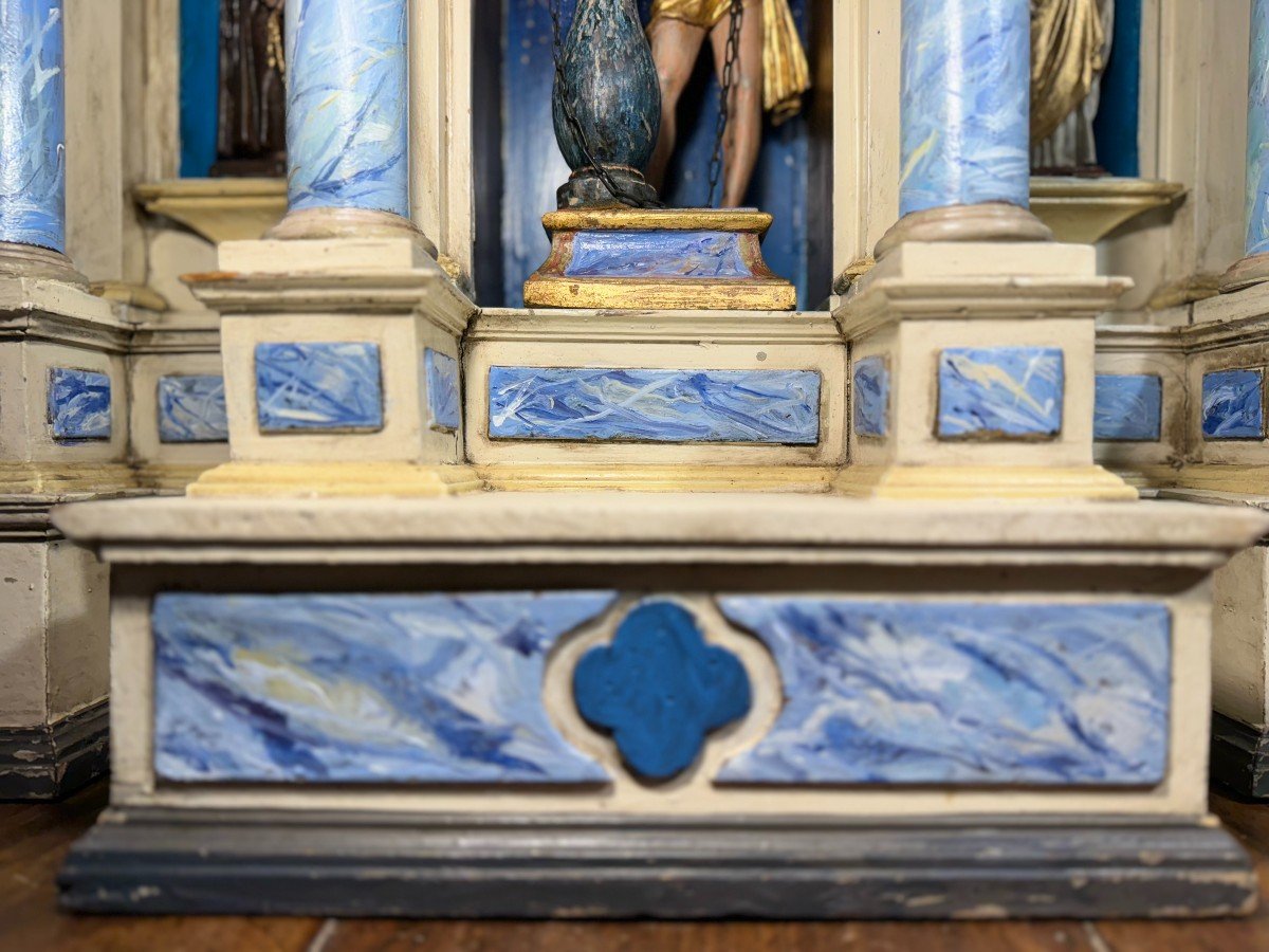 Retable Miniature – Christ Aux Outrages - XVIIIe-photo-5
