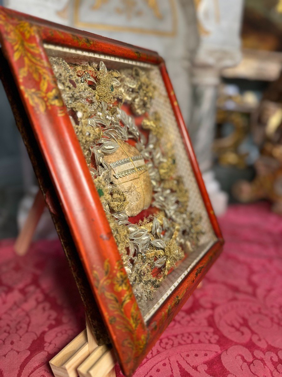 Reliquary Painting Of Saint Mamams Martyr – Late 18th Century-photo-4