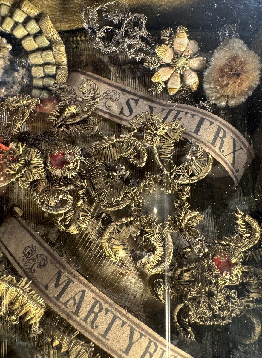 Holy Face With Relics Of Saints Amator And Vietrix – Circa 1800-photo-3