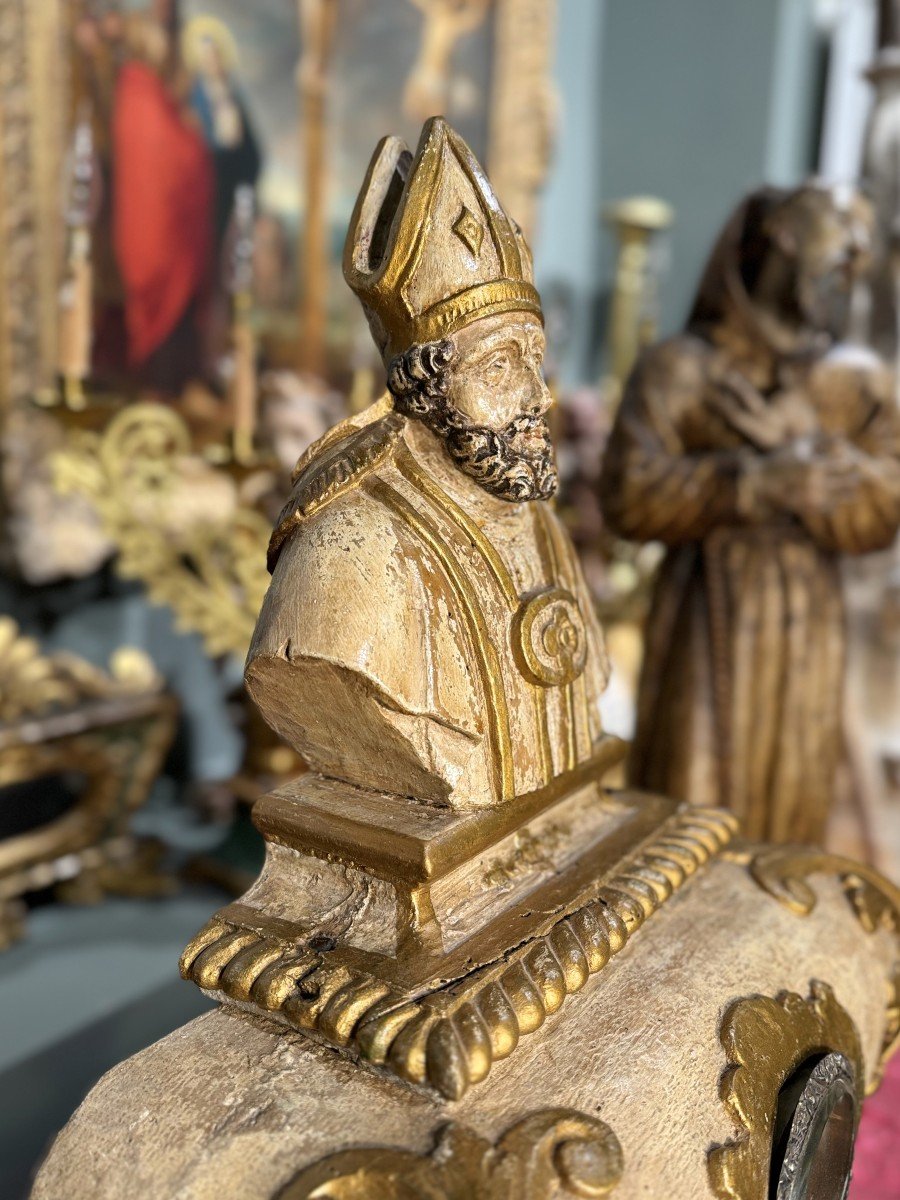 Chasse Reliquaire De Saint Frédéric, évêque Et Martyr - Fin XVIIe-photo-3