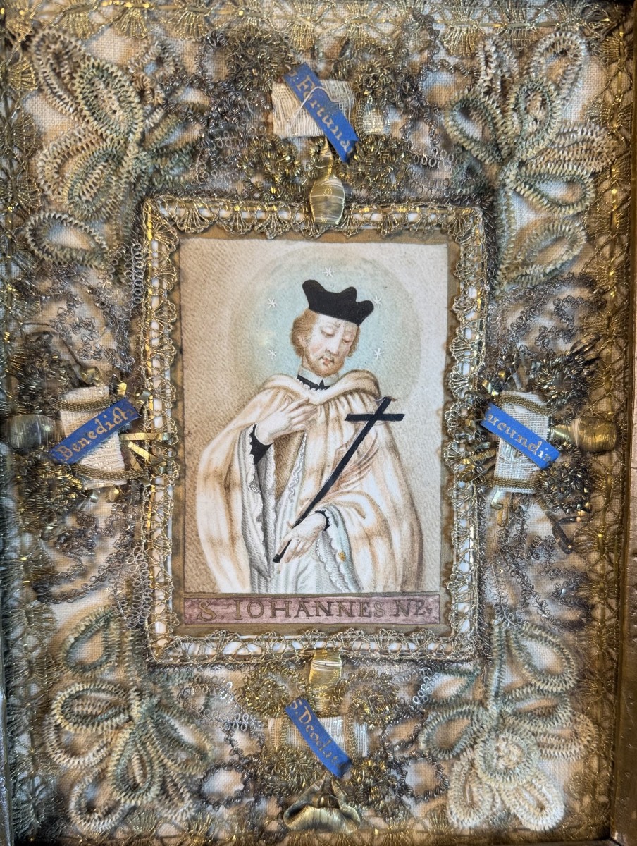 Reliquaire avec une Représentation De Saint Jean Népomucène - XVIIIe-photo-4