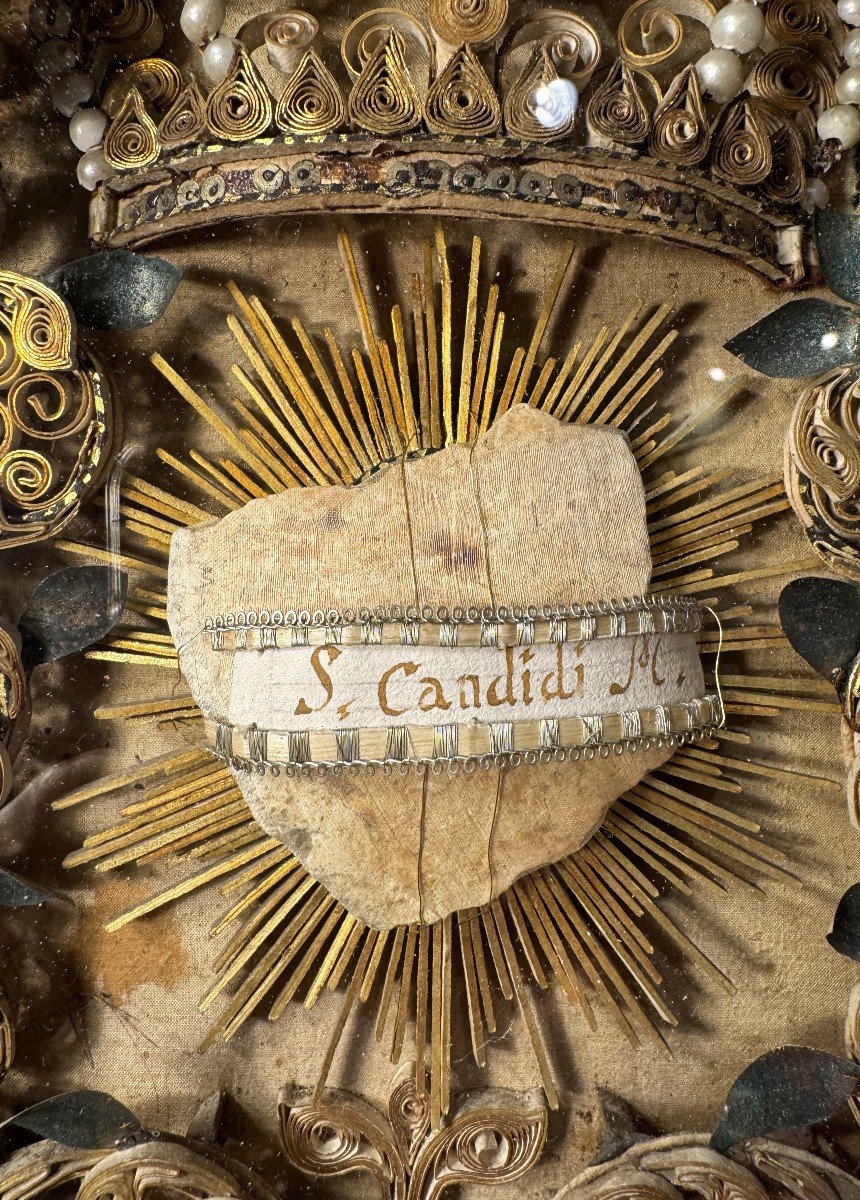 Tableau Reliquaire De Saint Candide - Fin XVIIIe