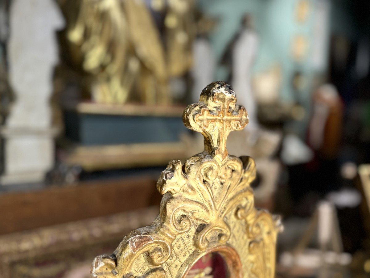 Italian Monstrance With Six Relics - 18th Century    -photo-1