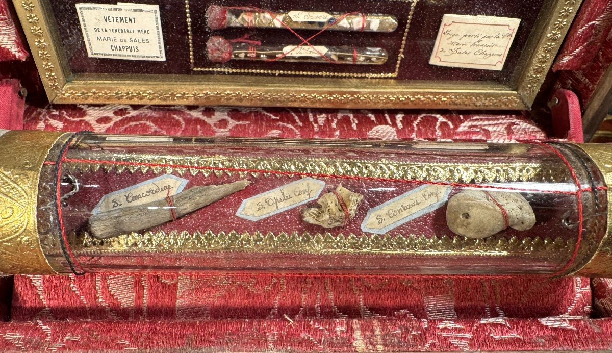 Boite Reliquaire Aux Trois Ampoules - Début XXe -photo-2