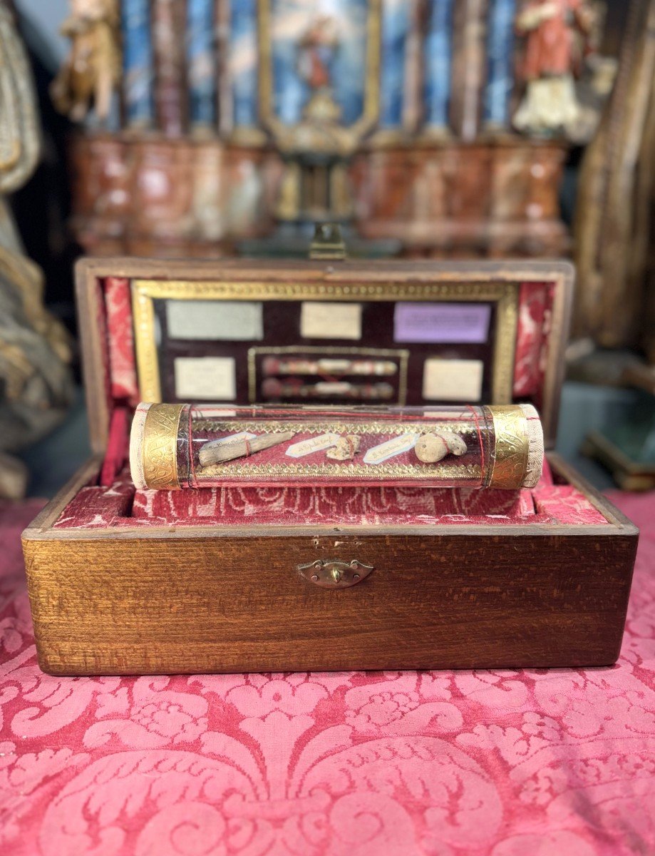 Boite Reliquaire Aux Trois Ampoules - Début XXe -photo-3