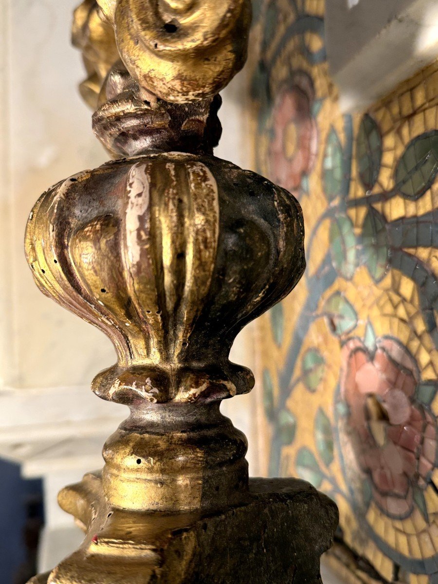 Monstrance Reliquary Topped With An Angel – 18th Century-photo-4