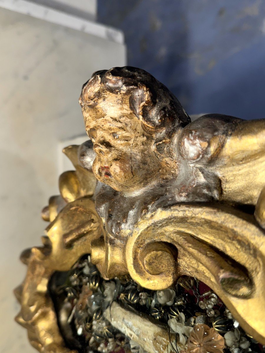 Monstrance Reliquary Topped With An Angel – 18th Century-photo-1