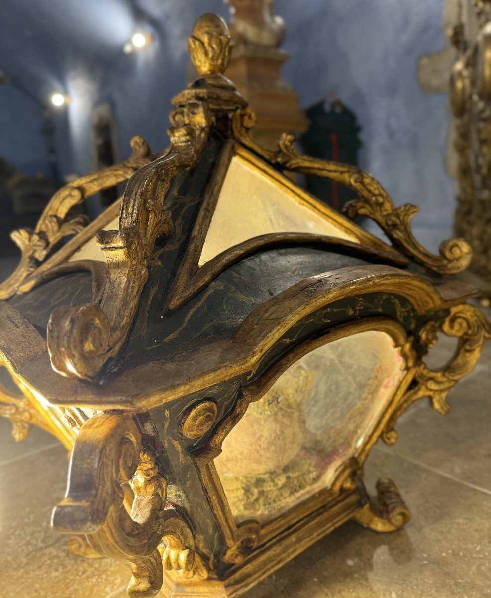 Italian Glazed Hunting Cabinet - 18th Century -photo-1