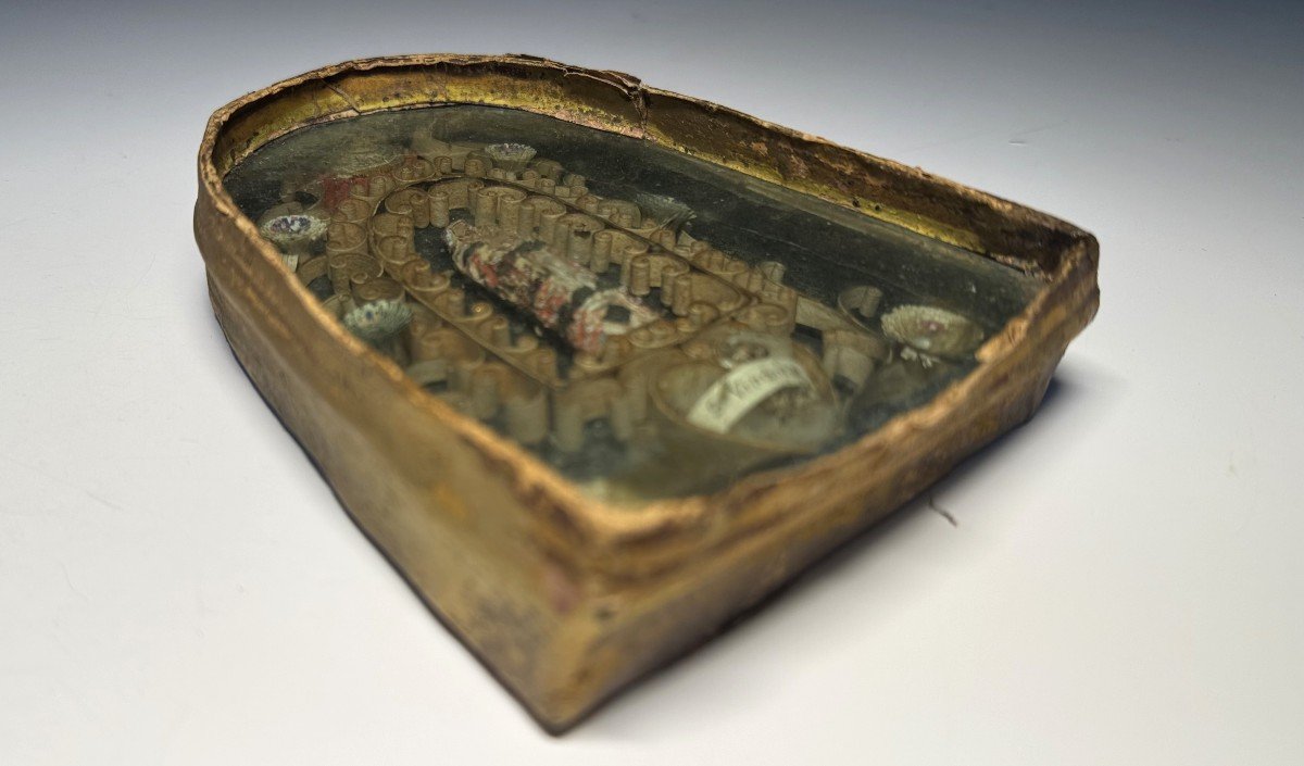 Reliquary Paperolles Of St Vincent – 18th Century-photo-4