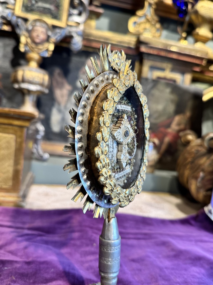 Monstrance Reliquary With Four Relics - Circa 1800   -photo-2