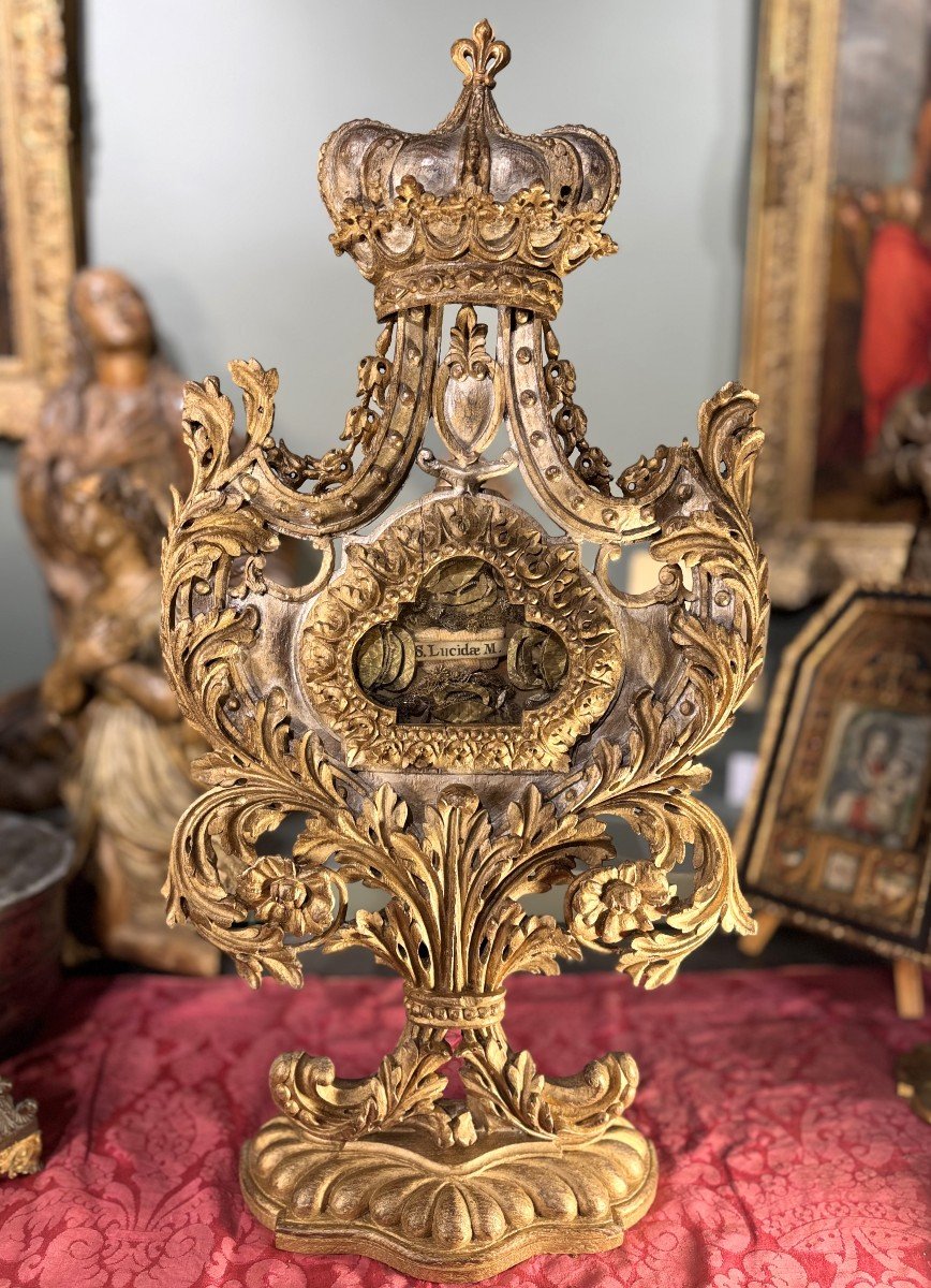 Monstrance Reliquaire De Sainte Lucide - XVIIIe -photo-2