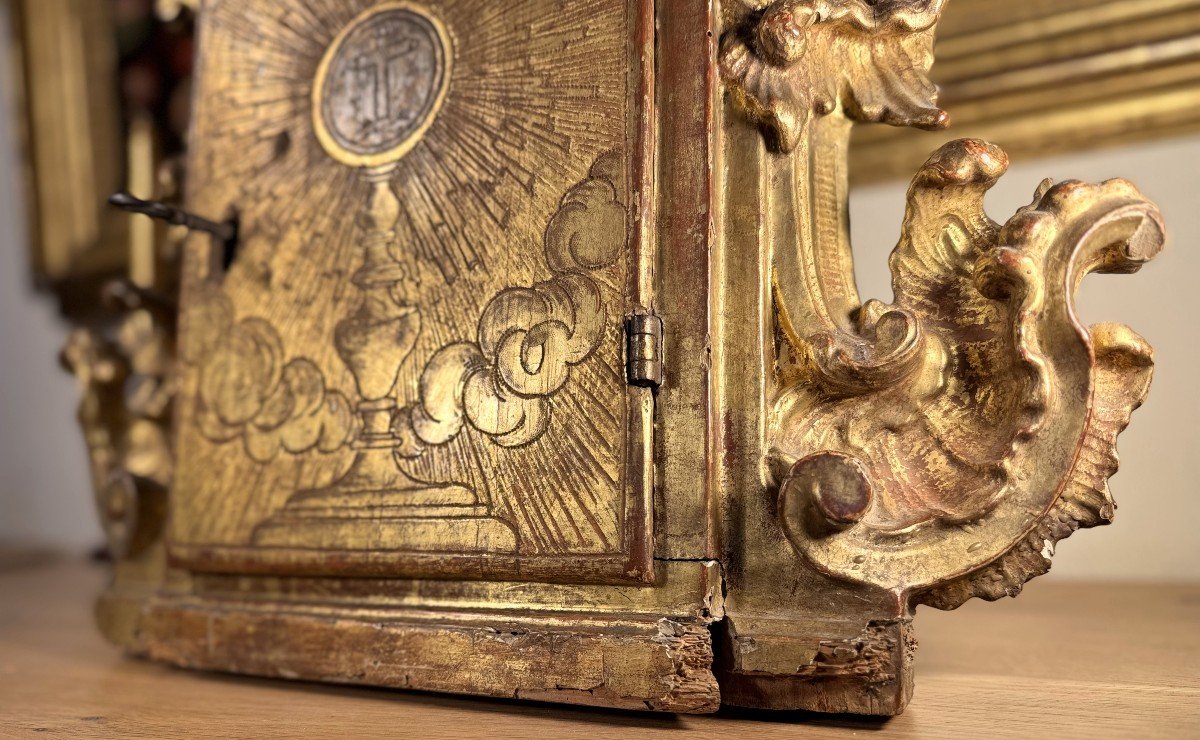Gilded Wooden Tabernacle - Circa 1700 -photo-1