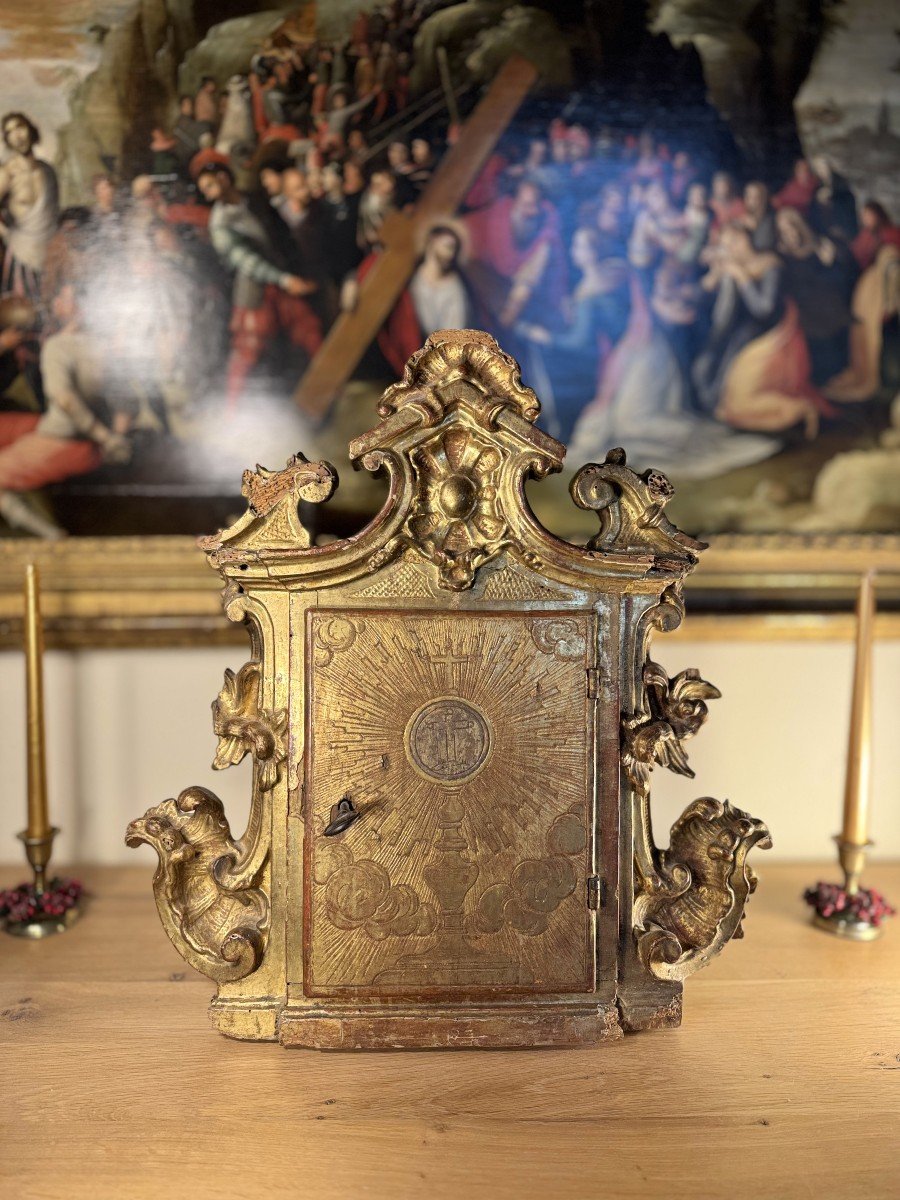 Gilded Wooden Tabernacle - Circa 1700 -photo-3