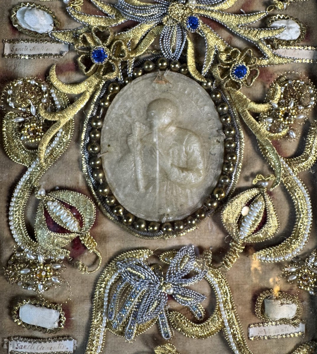 Reliquaire avec Agnus Dei et Quatre Reliques – début XIXe -photo-1