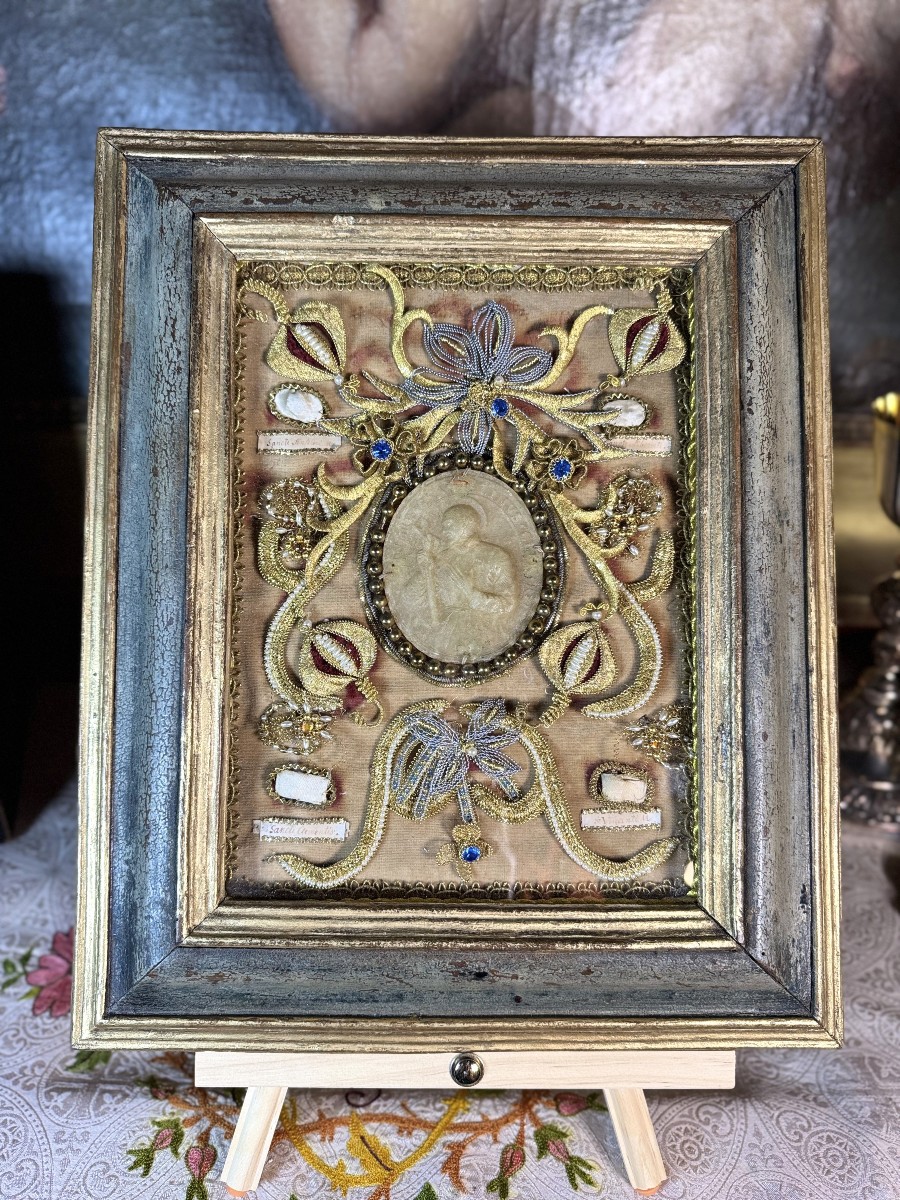 Reliquaire avec Agnus Dei et Quatre Reliques – début XIXe 