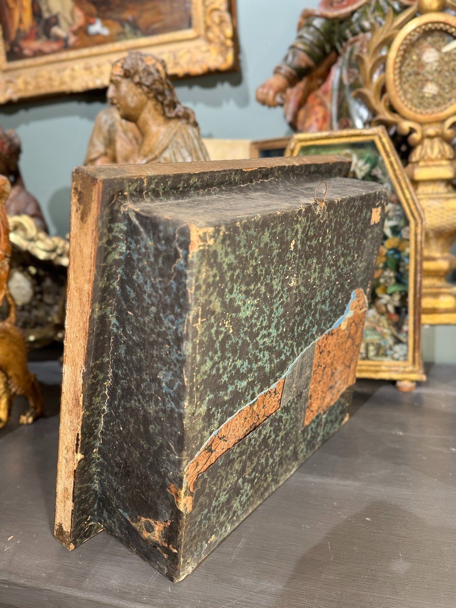Visitandine Work - Paperolle Reliquary - Late 18th Century-photo-4