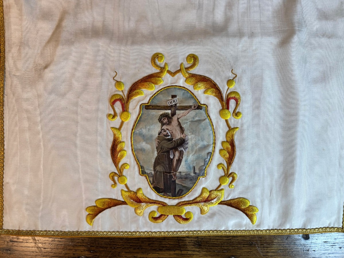 Voile De Calice Saint François D’assise - XIXe -photo-4